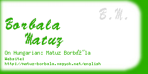 borbala matuz business card